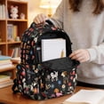 thumbnail image 6 of Xixirimido Cartoon Dogs & Floral Print 17" Large Capacity Backpack for Kids Elementary Bookbag Middle High School Bag for Boys & Girls Multi Pockets Rucksack, 6 of 8