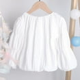 thumbnail image 5 of Adarl Princess Kids Baby Girl Cotton Lantern Sleeve Tops Basic Solid T-shirt Clothes, 5 of 8