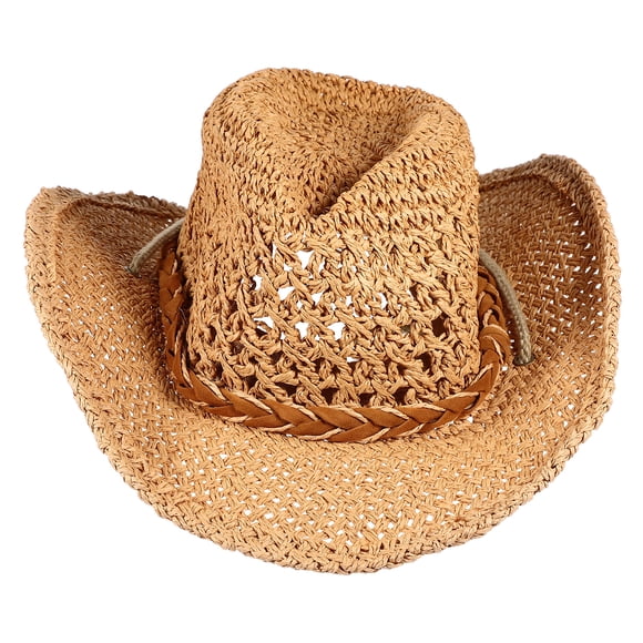 KAKOWELY Sombrero de playa de paja para niños, sombrero de playa de ala ancha, sombrero de protección solar de verano para niños