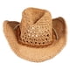 thumbnail image 1 of KAKOWELY Sombrero de playa de paja para niños, sombrero de playa de ala ancha, sombrero de protección solar de verano para niños, 1 of 5