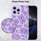 thumbnail image 5 of Funda de teléfono MZELQ para iPhone 16 Pro Max Silicone Floral Purple, 5 of 6
