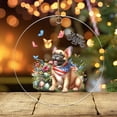 thumbnail image 3 of French Bulldog Celebrates Spring and Enjoys a Happy Easter Acrylic Round Ornament Dog Lover Gifts Home Tree Decor - 02001, 3 of 4