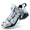 thumbnail image 1 of BINQER Zapatillas de baloncesto de caña alta for hombre con amortiguación de malla transpirable y suela antideslizante., 1 of 6