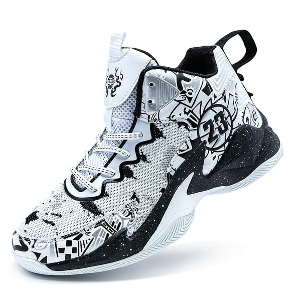 BINQER Zapatillas de baloncesto de caña alta for hombre con amortiguación de malla transpirable y suela antideslizante.