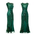 thumbnail image 1 of NECHOLOGY Womens Black And Green Dress Ladies Dress Vintage 1920s Sequin Beaded Tassels Party dresses for women 2022, 1 of 4