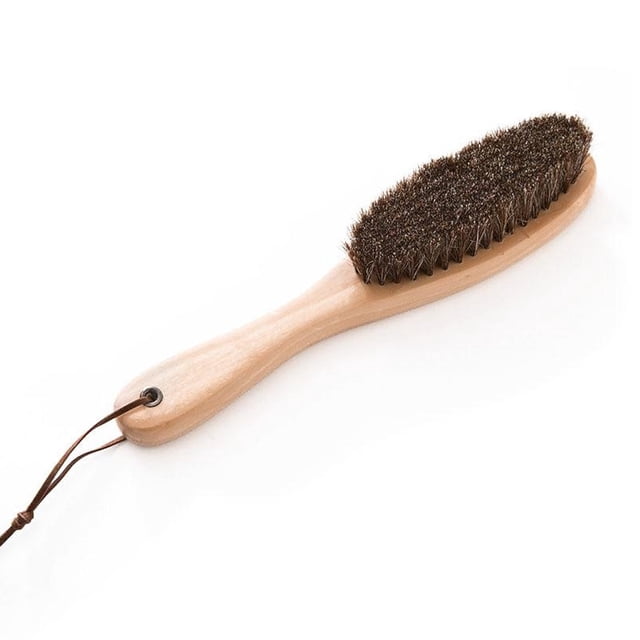 Wosthever Cepillo de pelo de caballo para ropa, mango de de mano, reemplazo de abrigo para el hogar, cepillos para barba, herramienta de Suministros de limpieza para el hogar Color natural