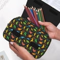 thumbnail image 6 of Sikiie Cartoon Dino Print Flip Double-layer Pencil Case, All-purpose Stationery Bag for Study and Office, Zipper Design, Unisex, 6 of 7