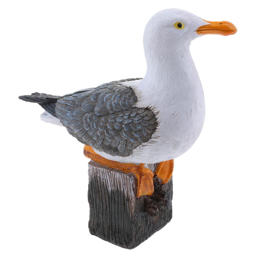 Realistic Seagull Birds Model Indoor Outdoor Landscape Decor Photo Prop M 