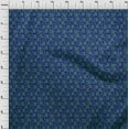 thumbnail image 4 of oneOone Viscose Jersey Dark Blue Fabric Leaves Quilting Supplies Print Sewing Fabric By The Yard 60 Inch Wide, 4 of 4
