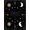 Black White Gold, Pattern 17, variant on ODIKA 8'x10' Washable Area Rug Academia Moth Gothic Galaxy Phase Mystical Symmetry Witchy Death Flowing Dynamic for Living Room, Under Sectional, Family , Durable, Non-Slip