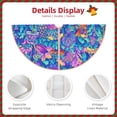 thumbnail image 4 of Daiia Colorful Mushrooms Drawing Merry Christmas Tree Skirt , Xmas Large Lace-up Tree Skirt, Santa Snowflakes Rustic Home Decorations New Year Party Farmhouse Decor-48", 4 of 7