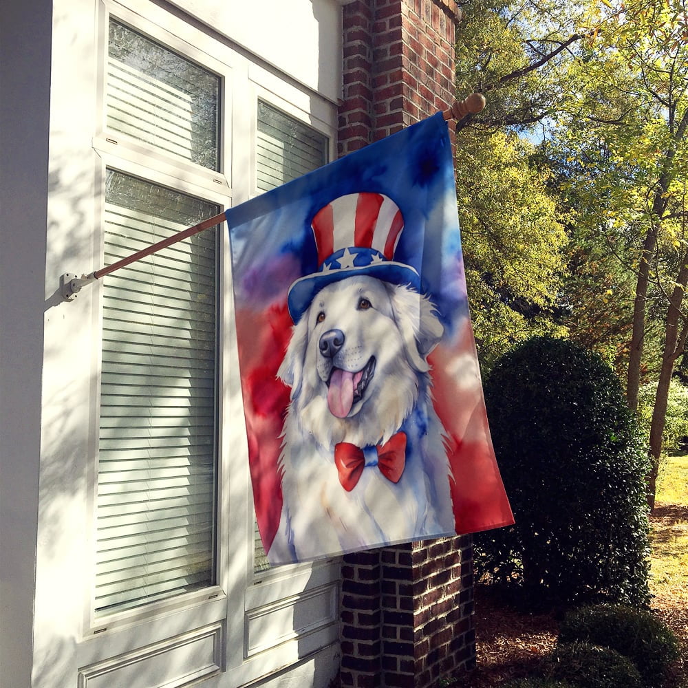 Great Pyrenees Patriotic American House Flag 28 in x 40 in