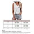 thumbnail image 4 of Women V Neck Tank Top Pure Color Satin Finish Fashionable Sleeveless Satin Plain Color Top, 4 of 6