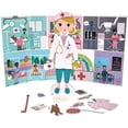 thumbnail image 2 of Floss & Rock Florence Wooden Magnetic Dress-Up Doll with Outfits, 9.25-Inch, 2 of 7