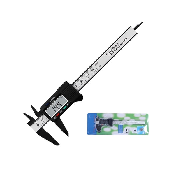 Kenally Pantalla digital Vernier Caliper LCD 0.01 mm / 0.001 pulgadas Micrómetro Calibre Regla Longitud Profundidad Acero inoxidable Portátil de mano Medidores de medidas dimensionales Tipo 7 Kenally TO001041-07