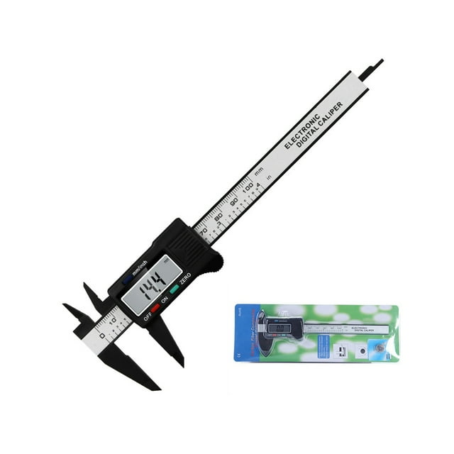 Kenally Pantalla digital Vernier Caliper LCD 0.01 mm / 0.001 pulgadas Micrómetro Calibre Regla Longitud Profundidad Acero inoxidable Portátil de mano Medidores de medidas dimensionales Tipo 7 Kenally TO001041-07