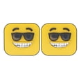 thumbnail image 7 of Bingfone Smiling With Sunglasses Windshield Sun Shade 2-Piece Foldable Car Front Window Sunshade for Most Sedans SUV Truck - Medium, 7 of 7