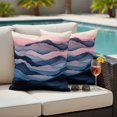 thumbnail image 2 of Outdoor Pillow Cover Abstract Pink Blue Mountain Set of 2 Waterproof Throw Pillowcases Modern Art Decorative Patio Furniture Pillows for Couch Garden Indoor & Outdoor Use, 2 of 9