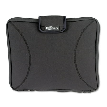 Innovera Neoprene Laptop Sleeve, Fits to 15.6", Zippered w/Handles, Black