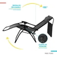 thumbnail image 3 of Silla Camastro Plegable Tecnologia Gravedad Cero Reclinable con sombrilla negro 6.49 pulg Elly Decor SO-SGCCD-BE, 3 of 10