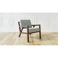thumbnail image 2 of Pemberly Row Mid-Century Wood & Fabric Accent Chair in Walnut, 2 of 7