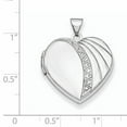 thumbnail image 3 of 925 Sterling Silver Rhodium-Plated 21mm Heart Locket, 3 of 7