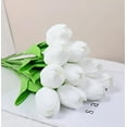 thumbnail image 4 of Tulipanes Artificiales Blancos, Flores Artificiales, Ramo Tulipan Decoración, Tulipan de PU Material, Flores Simulación para Hogar, Fiestas Bodas Accesorios de Mesa, 4 of 4