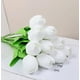 thumbnail image 4 of Tulipanes Artificiales Blancos, Flores Artificiales, Ramo Tulipan Decoración, Tulipan de PU Material, Flores Simulación para Hogar, Fiestas Bodas Accesorios de Mesa, 4 of 4