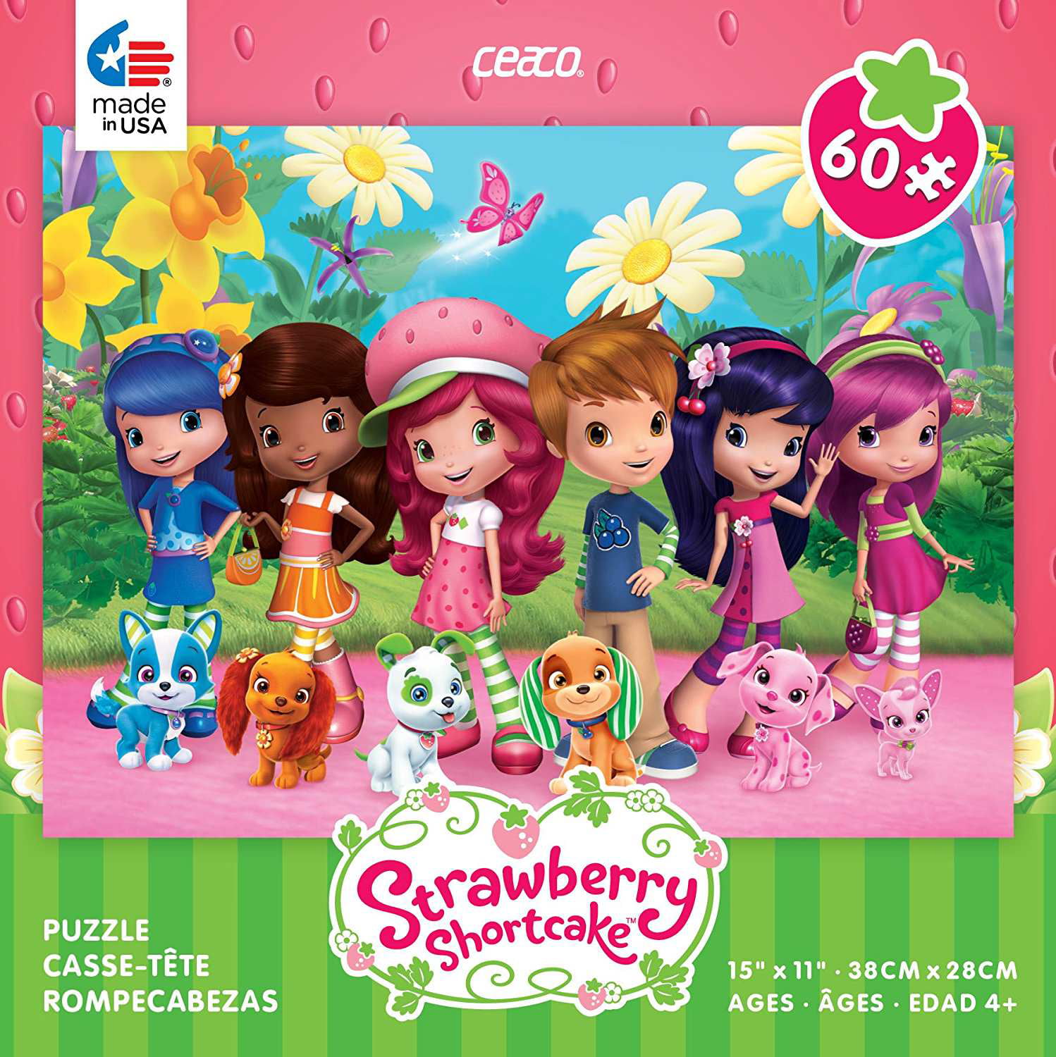 60 Pieces 1667-3 Ceaco Games Ceaco Strawberry Shortcake Friends & Pets Puzzle