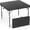Black**42 inches, variant on LiteHaven 42" Fold in Half Square Table, Bi-Folding Commercial Portable Plastic Dining Table for Kitchen Outdoor Party Wedding Event, Black