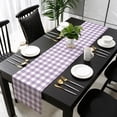 thumbnail image 3 of Purple Checkered Table Runner 60 Inches Long, Farmhouse White Buffalo Plaid Kitchen Coffee Dining Table Decoration for Home Party Birthday Wedding Home Decor 13x60 Inches, 3 of 8