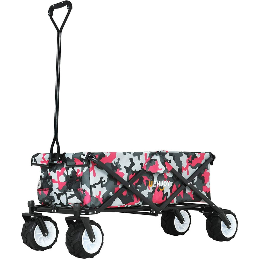 Uenjoy 3in1 Children's Wagon, Four Wheel, EZ Folding, Foldable
