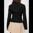 thumbnail image 4 of Camisas de Mujer con Botones, Larga A Rayas, Cuello, Blusas Informales de Trabajo, Conjuntos Modernos Negro L, 4 of 10