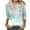 L-Light Blue, variant on LYXSSBYX 3/4 Length Sleeve Womens Tops Women's Fashion Casual Crewneck 3/4 Sleeve T-Shirts Floral Print Basic Tops Tees Blouses