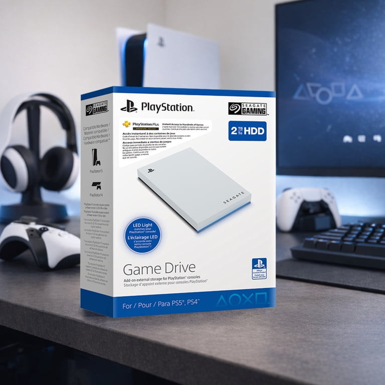 Seagate 2TB PS5 Game Drive - External USB 3.0 Portable HDD Storage