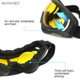 thumbnail image 3 of BadPiggies Anti Fog Ski Snowboard Goggles Adjustable UV400 Protection Motorcycle Snow Goggles (Yellow), 3 of 7
