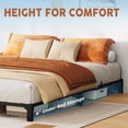 thumbnail image 4 of 6-pulgada queen metal marco de cama: heavy-duty, 800lb capacity, noise-free platform, no necesita colchón base, tool-free assembly, 4 of 7