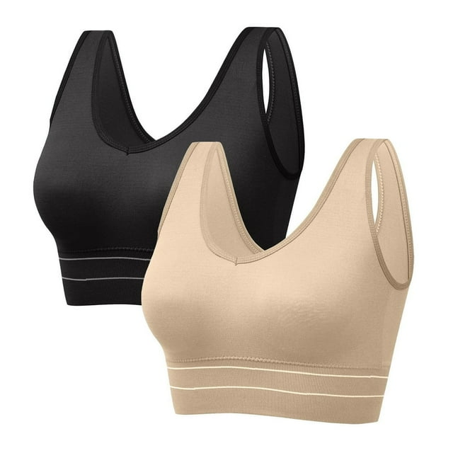 Women‘s Plus Size Shock Proof Exercise Breasted Yoga Fitness Underwear Bra 2PC