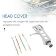 thumbnail image 3 of Universal LP Disc Record Player Phono Turntable Headshell 4-Pin Aluminum Alloy with OFC Leadwires for Direct-Drive Turntable,1 * Headshell,Silver, 3 of 8