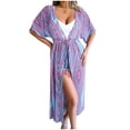 thumbnail image 3 of Styesk Cardigan pour Femmes Mode Décontractée Imprimé Chiffon Cardigan Long Chemise de Soleil Blouse de Plage, 3 of 5