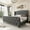 Gray, variant on Memoryfield 51" Tall Queen Size Bed Frame with Tufted Wingback Headboard, Velvet Upholstered Platform Bed Frame, No Box Spring Needed, Easy Assemble, Gray