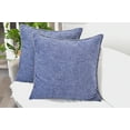 thumbnail image 6 of Soft Chenille Textured Pillow Covers Stitched Edge 16 x 16 inch, Navy Blue Set of 2 / Cozy Cushion Covers / Modern Square Pillow Cases / Decorative Luxury Farmhouse Gray Pillow Covers, 6 of 9