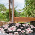 thumbnail image 2 of Ambesonne Japanese Fitted Round Tablecloth, Cherry Flowers Asian Print, 45"- 56" Diameter, Blush Reseda Green, 2 of 5