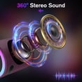 thumbnail image 6 of Portable Led Party Bluetooth 5.0 Speaker,Mini Wireless Speaker with Lights Rich Stereo Bass Aux, IPX6 Waterproof Outdoor Speaker, 24H Playtime, Dual Pairing, Home, Travel, Hiking, 6 of 6