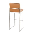 thumbnail image 6 of Fuji High Back Bar Stool, Bar Chairs, Bar Stools Set of 2 (Camel Faux Leather), 6 of 6