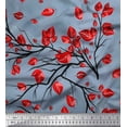 thumbnail image 1 of Soimoi polyester Crepe Fabric Branch & Leaves Artistic Print Fabric by the Yard 52 Inch Wide, 1 of 1