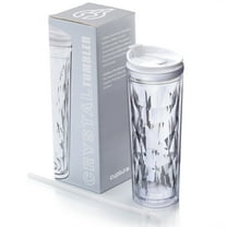 Cupture Crystal Click & Seal Shake Tumbler Cup for Hot or Cold Drinks - 22 oz (Clear Diamond)