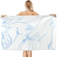 thumbnail image 2 of Inked Marble Large Beach Towel - Plush Thick Cotton Pool Towel, Adult Beach Towels, 2 of 17