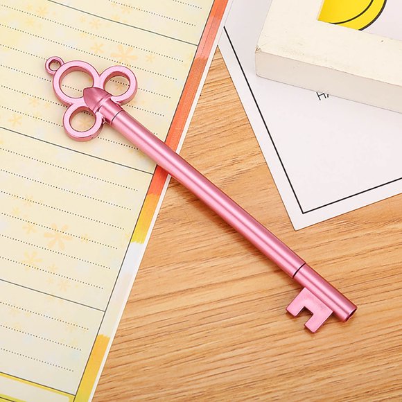 Stylo à Bille en Forme de Clé Vintage, Pointe 0.5mm, Papeterie Style Rétro, 6 Options Multicolores, Fournitures Mignonnes pour Étudiants et Bureau
