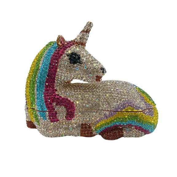 Baguery Horse Rhinestone Clutch Purse for Women, Sparkling Crystal Evening Bag for Wedding Party, Cute Animal Handbag